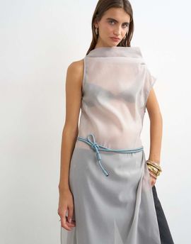 Topshop Topshop cord style belt in cornflower blue