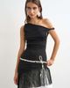 Topshop Topshop cord style belt in dalmatian print-Multi - 1