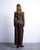 Topshop Topshop corduroy wide leg awkward length pants in brown - 2