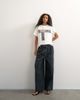 Topshop Topshop corduroy wide leg pull on pants in gray - 1