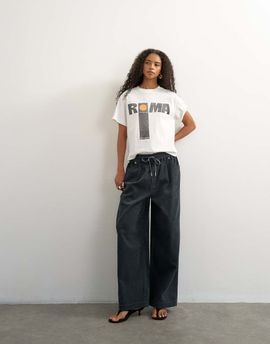 Topshop Topshop corduroy wide leg pull on pants in gray