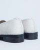 Topshop Topshop Corrie real leather flat shoe loafers in off-white pony - 2