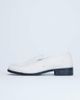 Topshop Topshop Corrie real leather flat shoe loafers in off-white pony - 4