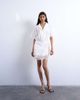 Topshop Topshop cotton crochet wrap skirt shirt dress in white-Brown - 3