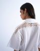 Topshop Topshop cotton crochet wrap skirt shirt dress in white-Brown - 4