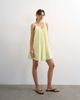 Topshop Topshop cotton deep v lace trapeze mini dress in washed lime-Green - 2