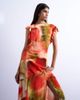 Topshop Topshop cowl back flutter sleeve maxi dress in abstract floral-Multi - 4