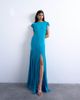 Topshop Topshop cowl back flutter sleeve maxi dress in Air Force blue - 1