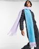 Topshop Topshop cozy color block scarf in blue and lilac - 1