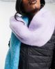 Topshop Topshop cozy color block scarf in blue and lilac - 3