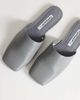 Topshop Topshop Cressida premium real leather square toe mules in gray - 2