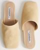 Topshop Topshop Cressida premium real suede square toe mules in camel-Neutral - 2