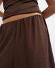 Topshop Topshop crinkle longline board shorts in chocolate-Brown - 2