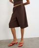 Topshop Topshop crinkle longline board shorts in chocolate-Brown - 4