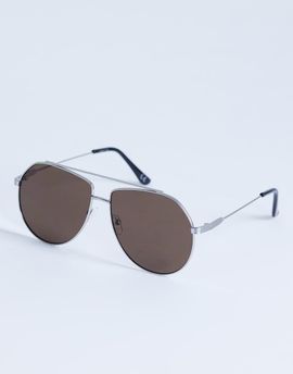 Topshop Topshop Croatia aviator metal frame sunglasses in silver tone