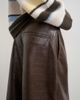 Topshop Topshop croc faux leather a line bermuda in chocolate-Brown - 3