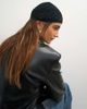 Topshop Topshop crochet beanie hat in black - 1