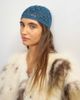 Topshop Topshop crochet beanie hat in deep blue - 1
