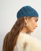 Topshop Topshop crochet beanie hat in deep blue - 2