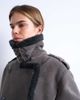 Topshop Topshop cropped aviator shearling coat in gray - 3
