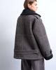 Topshop Topshop cropped aviator shearling coat in gray - 4