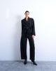 Topshop Topshop cropped belted boxy blazer in black - 4