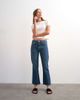Topshop Topshop cropped kick flare jeans in rich blue - 1