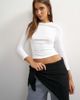 Topshop Topshop cropped sleeve clean raglan top in white - 3