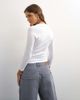 Topshop Topshop cropped sleeve clean raglan top in white - 4