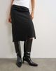 Topshop Topshop cupro 90s length skirt in black - 2