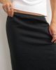 Topshop Topshop cupro 90s length skirt in black - 4