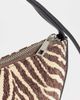 Topshop Topshop Curly medium canvas scoop shoulder bag in zebra-Black - 3
