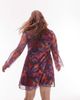 Topshop Topshop Curve lettuce edge mesh mini tea dress in pink rose-Multi - 3
