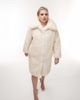 Topshop Topshop Curve oversized faux fur coat in cream-White - 3