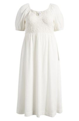 Topshop Topshop Curve Smocked Cotton Blend Dress
