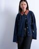 Topshop Topshop cut corduroy jacket with contrast corduroy collar in navy - 1