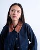 Topshop Topshop cut corduroy jacket with contrast corduroy collar in navy - 3