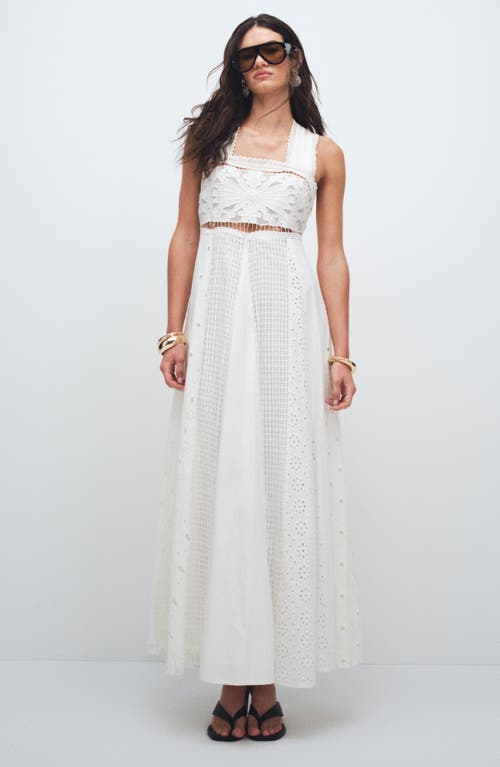 Topshop Topshop Cutwork Broderie Sleeveless Maxi Dress
