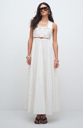 Topshop Topshop Cutwork Broderie Sleeveless Maxi Dress