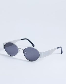 Topshop Topshop Cyprus metal frame sunglasses in silver