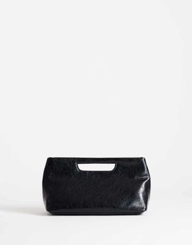 Topshop Topshop Daniel medium rectangle clutch purse in black