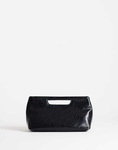Topshop Topshop Daniel medium rectangle clutch purse in black