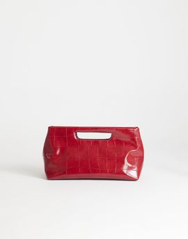 Topshop Topshop Daniel medium rectangle grab bag in red croc
