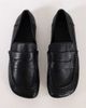 Topshop Topshop Daniel real leather flat square toe loafer in black - 1