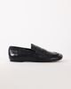 Topshop Topshop Daniel real leather flat square toe loafer in black - 4