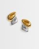 Topshop Topshop Danny waterproof stainless steel statement earrings in gold and silver-Multi - 1