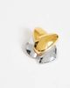 Topshop Topshop Danny waterproof stainless steel statement earrings in gold and silver-Multi - 4