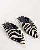 Topshop Topshop Dawn pointed toe flats in zebra print hair-on real leather-Multi - 2