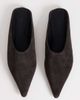 Topshop Topshop Dawn real suede flat pointed shoes in chocolate-Brown - 2