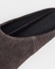 Topshop Topshop Dawn real suede flat pointed shoes in chocolate-Brown - 3